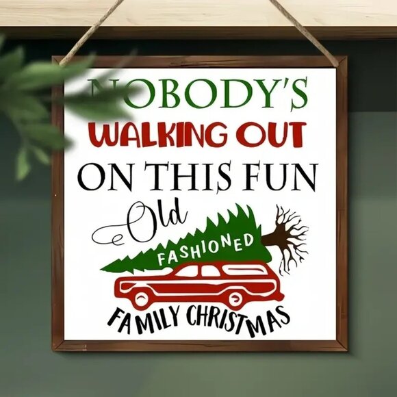 ($9) Fun Old Fashioned Family Christmas Sign - Picture 1 of 3
